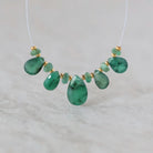 6-10mm Natural Emerald Briolette Bead Faceted Rondelle Gemstone Bead for DIY Jewelry Making Gift Beads May Birthstone