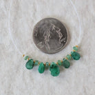 6-10mm Natural Emerald Briolette Bead Faceted Rondelle Gemstone Bead for DIY Jewelry Making Gift Beads May Birthstone