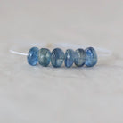 6.5mm AAA Blue Kyanite Rondelle Beads Smooth 6 PCs Natural Gemstone for DIY Jewelry Making