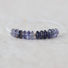 6.5mm AAA Iolite Beads Smooth Rondelles 12 Pcs Natural Blue Gemstone for DIY Jewelry Making