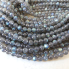6.5mm AAA Labradorite Smooth Beads Genuine Blue Flash Beads 15" Gemstone Beads for DIY Jewelry Making Crafter Gift