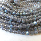 6.5mm AAA Labradorite Smooth Beads Genuine Blue Flash Beads 15" Gemstone Beads for DIY Jewelry Making Crafter Gift
