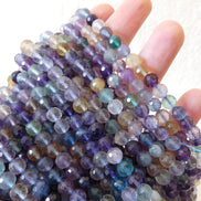 6.5mm Fluorite Faceted Beads 15