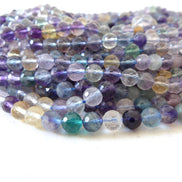 6.5mm Fluorite Faceted Beads 15