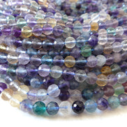6.5mm Fluorite Faceted Beads 15