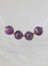 6.5mm Natural Purple Sapphire Beads Faceted Round 4 Pcs Raw Sapphire Gemstone for DIY Jewelry Making