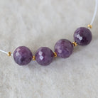 6.5mm Natural Purple Sapphire Beads Faceted Round 4 Pcs Raw Sapphire Gemstone for DIY Jewelry Making