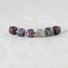 6.5mm Ruby Sapphire Cube Beads Faceted 6 Pcs Raw Colorful Natural Gemstone For DIY Jewelry Making