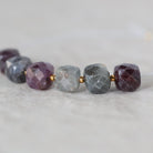 6.5mm Ruby Sapphire Cube Beads Faceted 6 Pcs Raw Colorful Natural Gemstone For DIY Jewelry Making