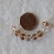 6.5mmm Natural Imperial Topaz Rondelle Beads Faceted 8 Pcs Natural Gemstone Beads for Jewelry Making Earrings Pendants
