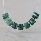 6-7mm AAA Emerald Beads Faceted Heishi Tyre Washer Beads Green Natural Gemstone for DIY Jewelry Making