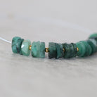 6-7mm AAA Emerald Beads Faceted Heishi Tyre Washer Beads Green Natural Gemstone for DIY Jewelry Making
