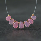 6-7mm Pink Ethiopian Opal Briolette Beads Smooth Teardrops Drops For DIY Jewelry Making Earrings