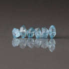 6-8mm AAA Blue Herkimer Diamond Chip Beads 6 PCs