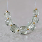 6-8mm AAA Green Amethyst Cube Beads Faceted Prasiolite Transparent Sparkly Natural Gemstone for DIY Jewelry Making Supplies