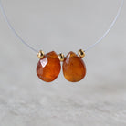 6-8mm Orange Kyanite Briolette Beads Faceted Teardrops Drops Natural Gemstone for DIY Jewelry Making