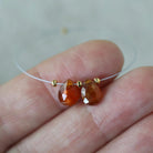 6-8mm Orange Kyanite Briolette Beads Faceted Teardrops Drops Natural Gemstone for DIY Jewelry Making