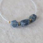 6-8mm Raw Sapphire Nugget Beads 3 Pieces Freeform Chunks Rough Gemstone Beads For DIY Jewelry Making