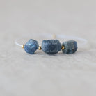 6-8mm Raw Sapphire Nugget Beads 3 Pieces Freeform Chunks Rough Gemstone Beads For DIY Jewelry Making