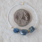 6-8mm Raw Sapphire Nugget Beads 3 Pieces Freeform Chunks Rough Gemstone Beads For DIY Jewelry Making