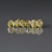 6-8mm AAA Yellow Herkimer Diamond Beads 6 PCs Quartz Genuine Gemstone Beads for Jewelry Making Beading Craft Gift April Birthstone