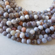 6mm AAA Botswana Agate Smooth Beads Genuine Rare Agate Beads 15
