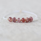 6mm AAA Brazilian Strawberry Quartz Beads Faceted Rondelle 6 Pcs Genuine Gemstone for DIY Jewelry Making Supplies