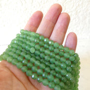 6mm AAA Green Aventurine Beads Micro Faceted Beads 15