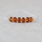 AAA Hessonite Garnet Rondelle Beads Smooth 7-8mm 6 Pcs Natural Gemstone DIY Jewelry Making Earrings Necklace January Birthstone