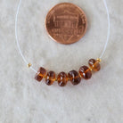 AAA Hessonite Garnet Rondelle Beads Smooth 7-8mm 6 Pcs Natural Gemstone DIY Jewelry Making Earrings Necklace January Birthstone