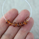 AAA Hessonite Garnet Rondelle Beads Smooth 7-8mm 6 Pcs Natural Gemstone DIY Jewelry Making Earrings Necklace January Birthstone