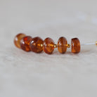 AAA Hessonite Garnet Rondelle Beads Smooth 7-8mm 6 Pcs Natural Gemstone DIY Jewelry Making Earrings Necklace January Birthstone