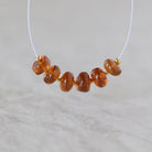AAA Hessonite Garnet Rondelle Beads Smooth 7-8mm 6 Pcs Natural Gemstone DIY Jewelry Making Earrings Necklace January Birthstone
