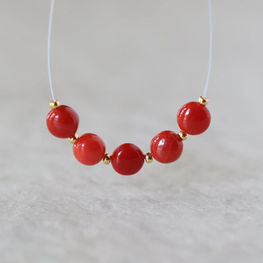 6mm AAA Italian Coral Beads Coin Genuine Undyed Natural Sardinia Coral for DIY Jewelry Making