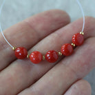 6mm AAA Italian Coral Beads Coin Genuine Undyed Natural Sardinia Coral for DIY Jewelry Making