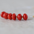 6mm AAA Italian Coral Beads Smooth Rondelle Natural Genuine Undyed Sardinia Coral for DIY Jewelry Making