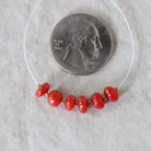 6mm AAA Italian Coral Beads Smooth Rondelle Natural Genuine Undyed Sardinia Coral for DIY Jewelry Making
