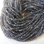 6mm AAA Labradorite Smooth Beads Genuine Blue Flash Beads 15