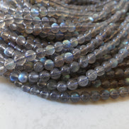 6mm AAA Labradorite Smooth Beads Genuine Blue Flash Beads 15