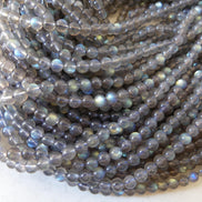 6mm AAA Labradorite Smooth Beads Genuine Blue Flash Beads 15