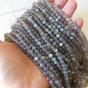 6mm AAA Labradorite Smooth Beads Genuine Blue Flash Beads 15
