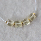 6mm AAA Natural Citrine Beads Faceted Square 4 Pcs Light Yellow Gemstone for DIY Jewelry Making Earrings Supplies