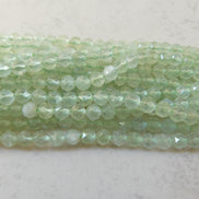 6mm AAA Prehnite Faceted Beads 7.5