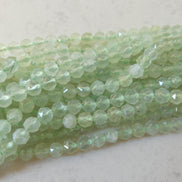 6mm AAA Prehnite Faceted Beads 7.5