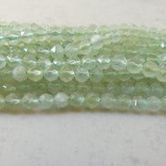 6mm AAA Prehnite Faceted Beads 7.5