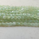 6mm AAA Prehnite Faceted Beads 7.5" Half Strand Pale Green Genuine Gemstone Beads for Jewelry Making Beading Craft Gift Beads