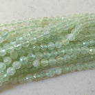 6mm AAA Prehnite Faceted Beads 7.5" Half Strand Pale Green Genuine Gemstone Beads for Jewelry Making Beading Craft Gift Beads
