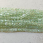 6mm AAA Prehnite Faceted Beads 7.5" Half Strand Pale Green Genuine Gemstone Beads for Jewelry Making Beading Craft Gift Beads