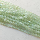 6mm AAA Prehnite Faceted Beads 7.5" Half Strand Pale Green Genuine Gemstone Beads for Jewelry Making Beading Craft Gift Beads