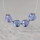6mm AAA Tanzanite Beads Smooth Nuggets 4 Pcs Gem Quality Gemstone for DIY Jewelry Making Necklace Earrings